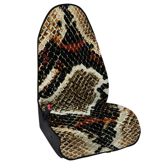 Brown And Black Snakeskin Print Waterproof Car Seat Cover