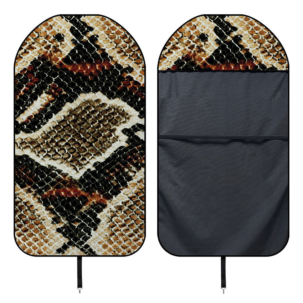 Brown And Black Snakeskin Print Waterproof Car Seat Cover