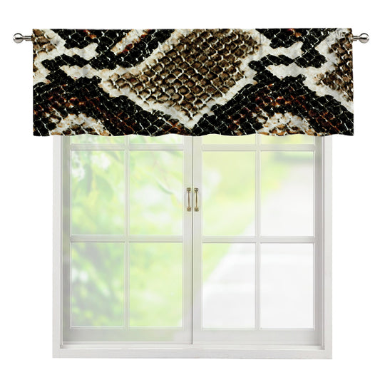 Brown And Black Snakeskin Print Window Valance