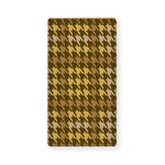 Brown And Tan Houndstooth Pattern Print Baby Crib Sheet