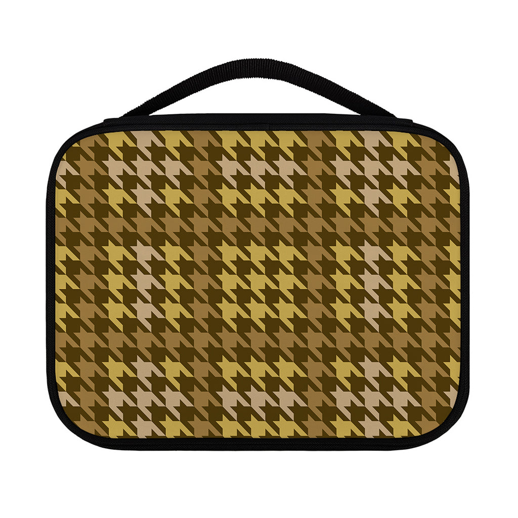 Brown And Tan Houndstooth Pattern Print Classic Bible Case