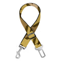 Brown And Tan Houndstooth Pattern Print Dog Seat Belt