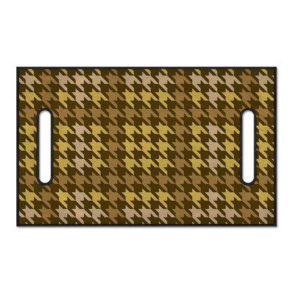 Brown And Tan Houndstooth Pattern Print Golf Cart Seat Cover