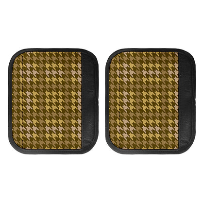 Brown And Tan Houndstooth Pattern Print Handle Covers