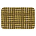 Brown And Tan Houndstooth Pattern Print Indoor Door Mat