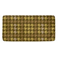 Brown And Tan Houndstooth Pattern Print Towel