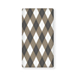 Brown And White Argyle Pattern Print Baby Crib Sheet