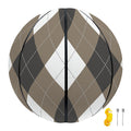 Brown And White Argyle Pattern Print Basketball