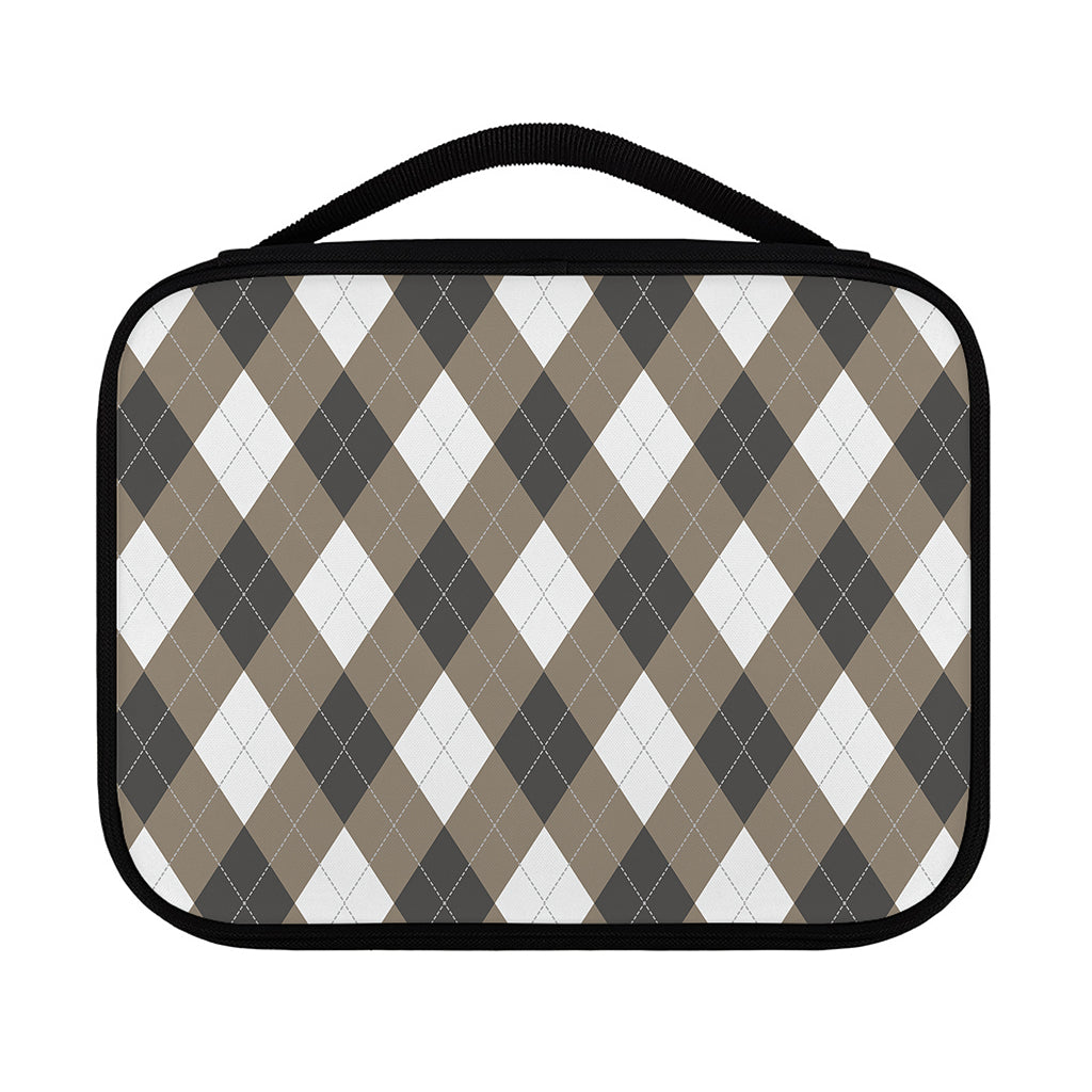 Brown And White Argyle Pattern Print Classic Bible Case