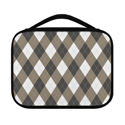 Brown And White Argyle Pattern Print Classic Bible Case