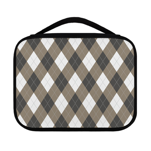 Brown And White Argyle Pattern Print Classic Bible Case