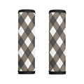 Brown And White Argyle Pattern Print Handle Covers