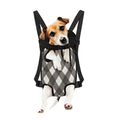 Brown And White Argyle Pattern Print Pet Carrier Backpack