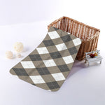 Brown And White Argyle Pattern Print Towel