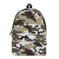 Brown And White Camouflage Print School Backpack