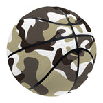 Brown And White Camouflage Print Basketball