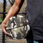 Brown And White Camouflage Print Basketball