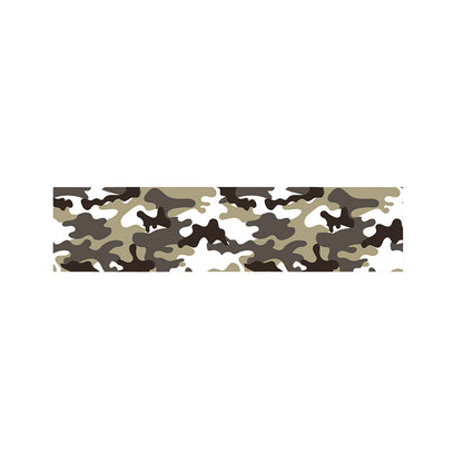 Brown And White Camouflage Print Bed Runner