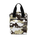 Brown And White Camouflage Print Bible Tote Bag