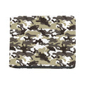 Brown And White Camouflage Print Bifold Wallet