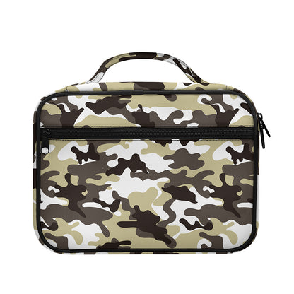 Brown And White Camouflage Print Briefcase Bible Bag