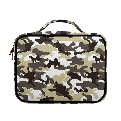 Brown And White Camouflage Print Briefcase Bible Bag