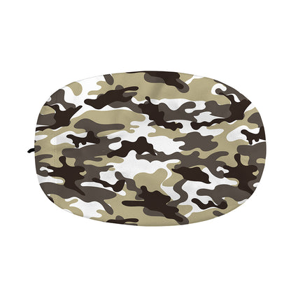 Brown And White Camouflage Print Car Side Mirror Covers