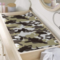 Brown And White Camouflage Print Changing Pad Cover