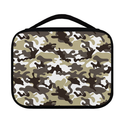 Brown And White Camouflage Print Classic Bible Case