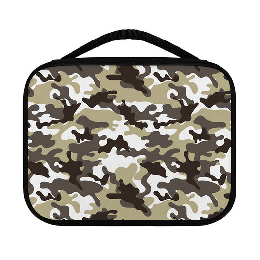 Brown And White Camouflage Print Classic Bible Case