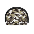 Brown And White Camouflage Print Coin Purse