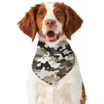 Brown And White Camouflage Print Dog Bandana