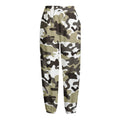 Brown And White Camouflage Print Fleece Lined Knit Pants