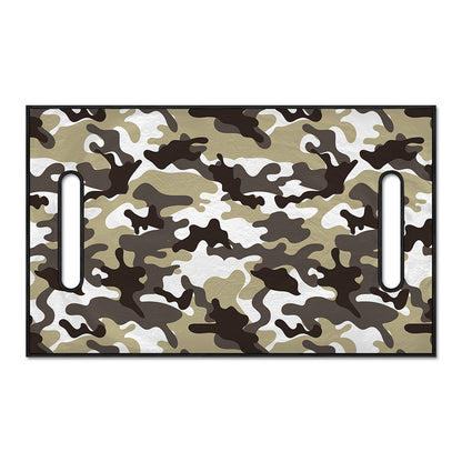 Brown And White Camouflage Print Golf Cart Seat Cover