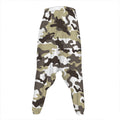 Brown And White Camouflage Print Hammer Pants