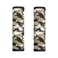 Brown And White Camouflage Print Handle Covers