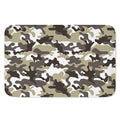 Brown And White Camouflage Print Indoor Door Mat