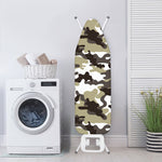 Brown And White Camouflage Print Ironing Board Cover