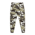 Brown And White Camouflage Print Jogger Pants