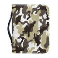 Brown And White Camouflage Print Leather Bible Cover