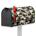 Brown And White Camouflage Print Mailbox Cover