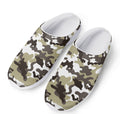Brown And White Camouflage Print Mesh Casual Shoes