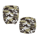 Brown And White Camouflage Print Office Chair Cover