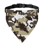 Brown And White Camouflage Print Over The Collar Dog Bandana