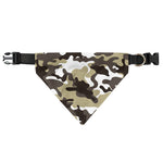 Brown And White Camouflage Print Over The Collar Dog Bandana