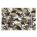 Brown And White Camouflage Print Placemat