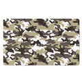 Brown And White Camouflage Print Polyester Doormat