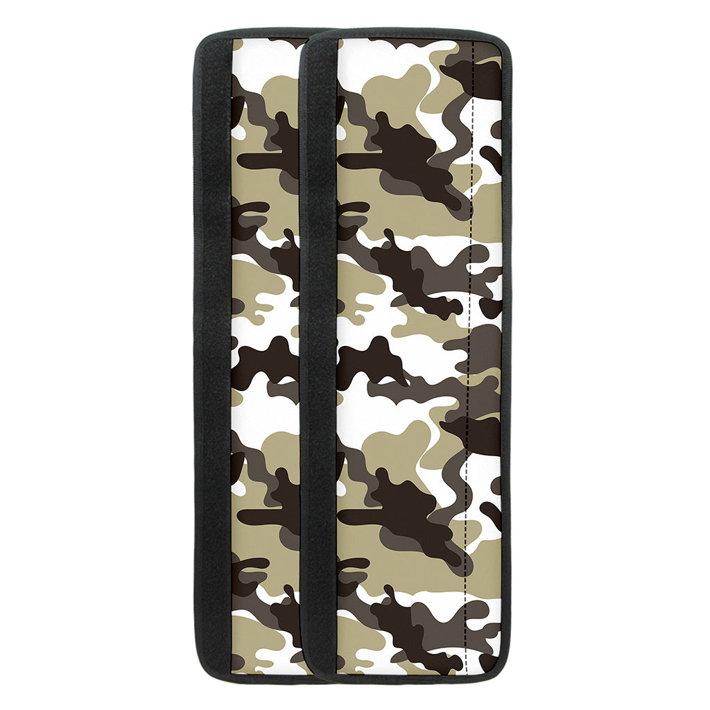 Brown And White Camouflage Print Refrigerator Handle Covers