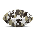 Brown And White Camouflage Print Rugby Ball
