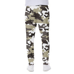 Brown And White Camouflage Print Scuba Joggers